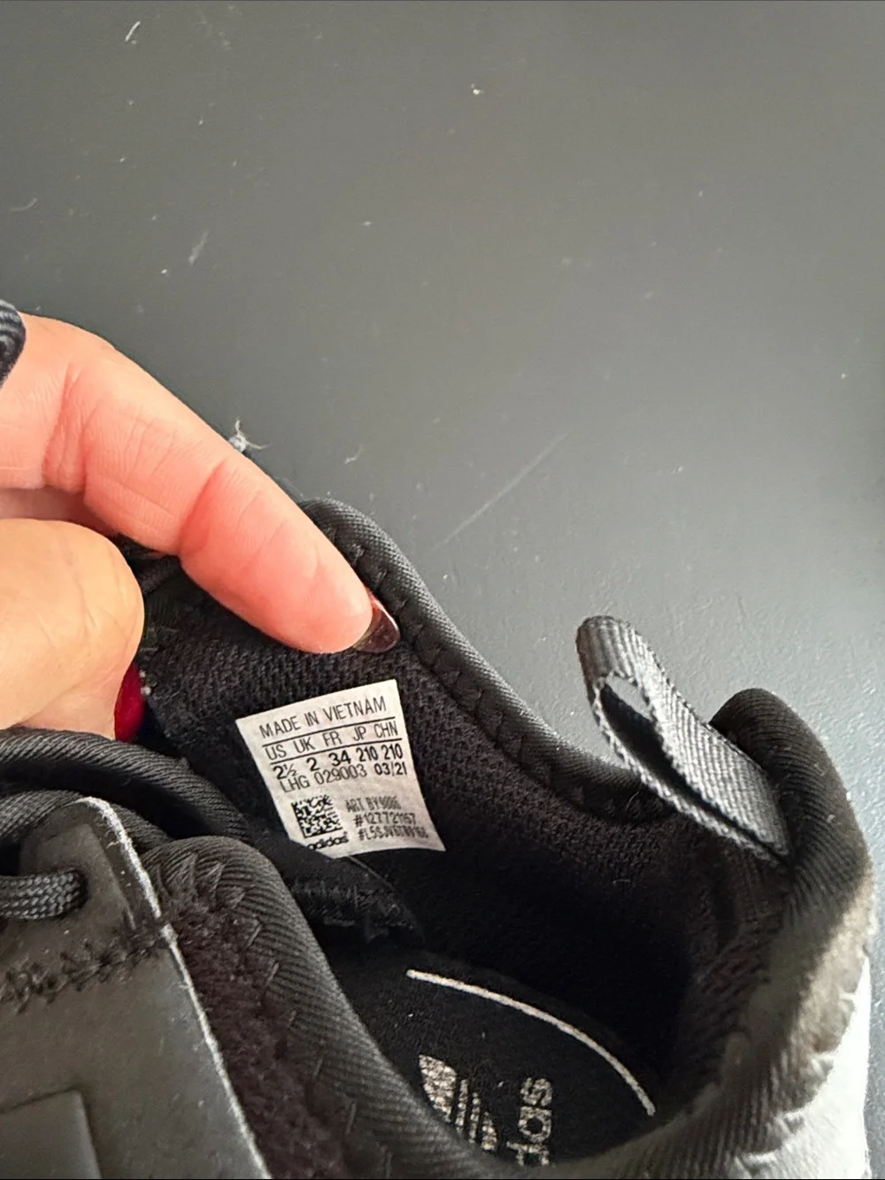adidas Kids All-Black Lightweight Sneakers